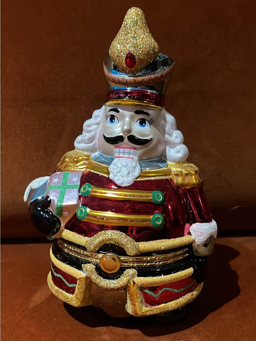 "Jolly Cracker" Nutcracker Hinged Trinket/Candy Box, Christopher Radko